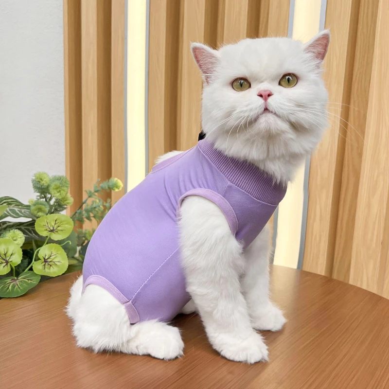 thumbnail image 2 of Cone For Cats Cat Recovery Suit – Soft Bodysuit Alternative To Cone After Surgery | Breathable Onesie For Spay Wounds & Skin Protection Anti Licking Onesie Alternative To Cone 2 of 14