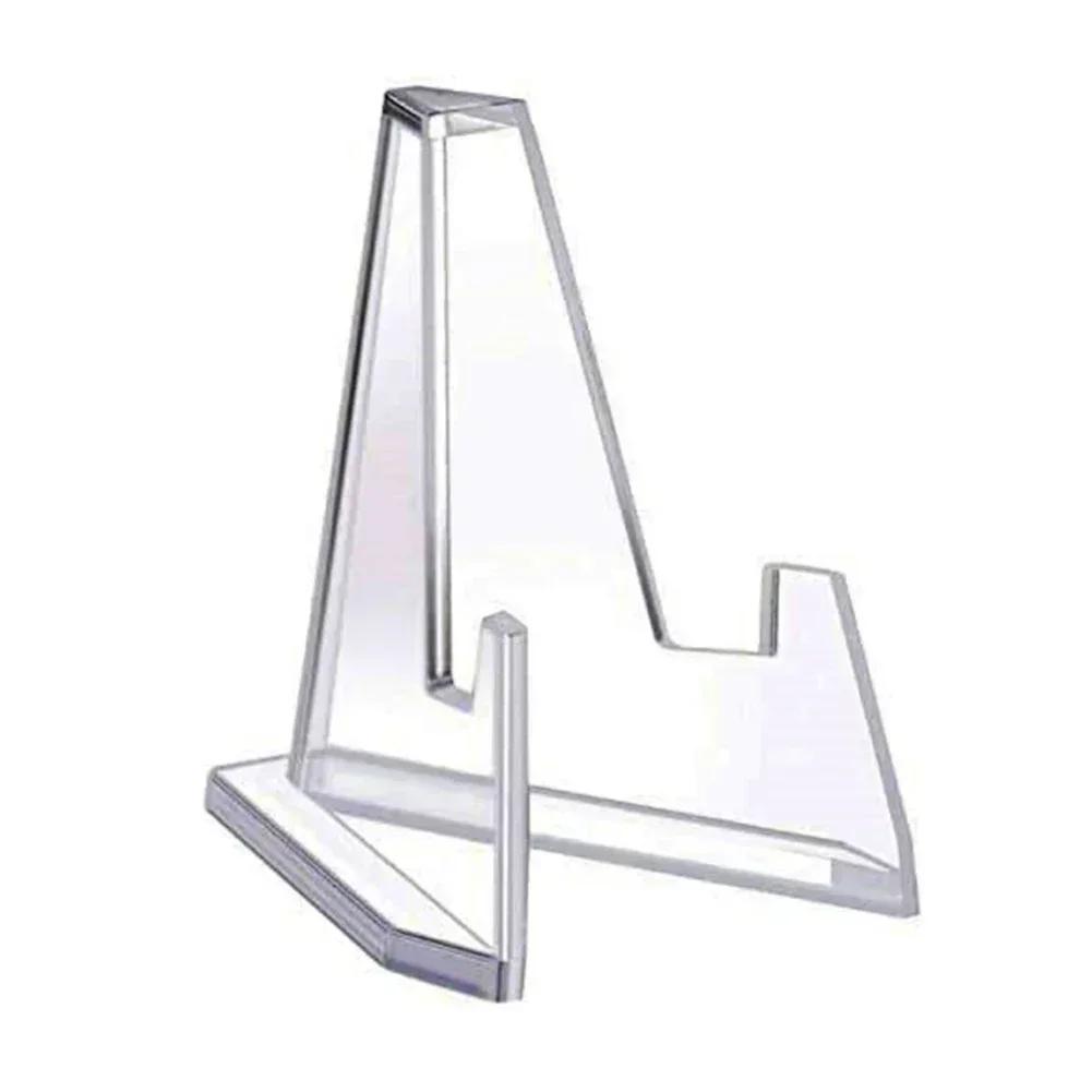 10 Pcs Acrylic Display Stand Transparent Triangle Commemorative Coin Watch Holder Display Rack For Exhibitions Shelf Home Decor acrylic display stand,doll display holder,glasses display rack,sword display rack,knife display stand,car model display holder