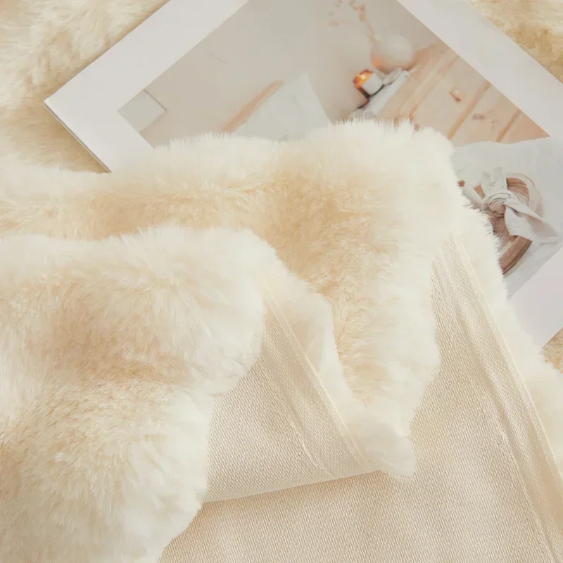 Sofa Cover Towel Imitation Rabbit Plush Universal Non-slip Soft for Living Room Winter
