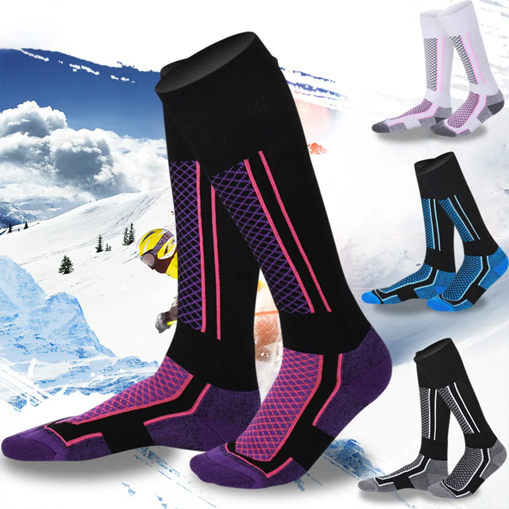 

Winter Ski Socks Unisex Men Women's Warm Stockings Reduced Pressure Snowboarding Cycling Soccer Socks Wool Thermal Sports Socks