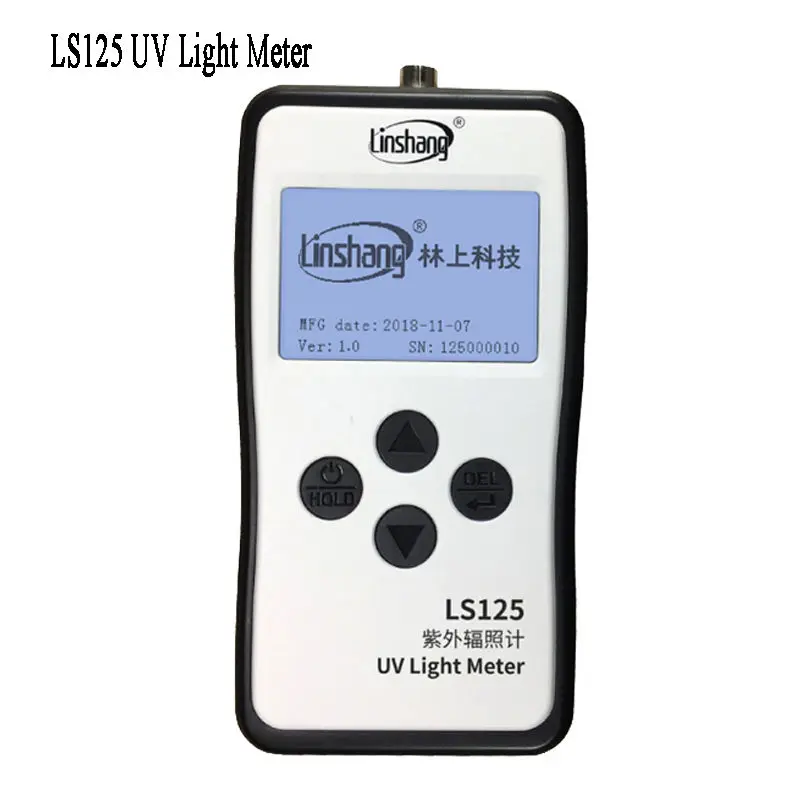 Linshang LS125 UV Power Meter with UVC-X0 Probe UVA LED Sensor Test Intensity and Energy of UV LED Point Light Curing