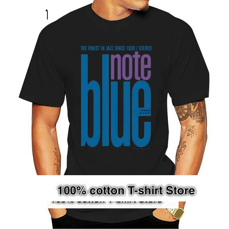 

Новая мужская хлопковая Футболка Blue Note, Мужская футболка лучшего качества Jazz