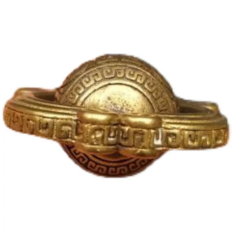 Antique and Antique Bronze Ware Collection Antique Pure Brass Rotable Fuzi Gourd Cloud Pattern Small Pendant Key Pendant Pendant