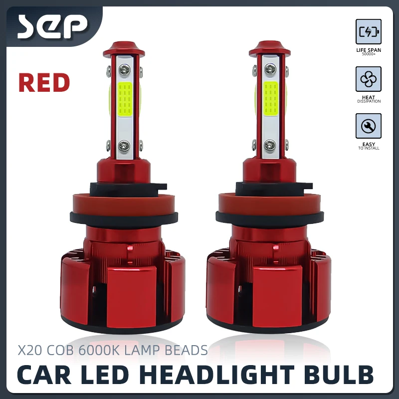 

X20 6000K 80000Lm Car LED Headlights H4 H7 LED Car Spotlight Quad 360° Motorbike Headlights for Brightness Automotive