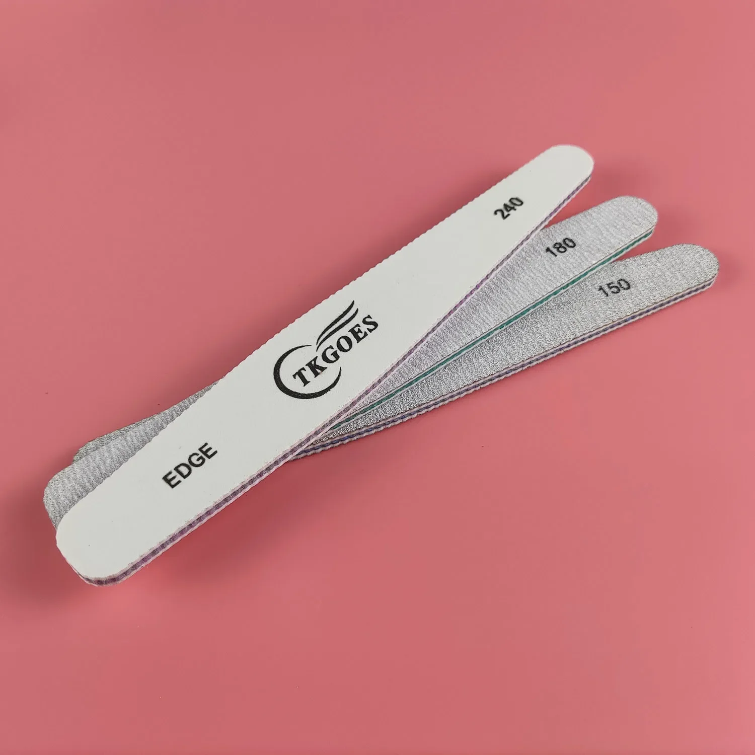TKGOES 6pcs/box Nail Files Sample Pack 220/280 1000/4000 100/180 150 180 240 Grit Nail Buffer File Manicure Pedicure Tools