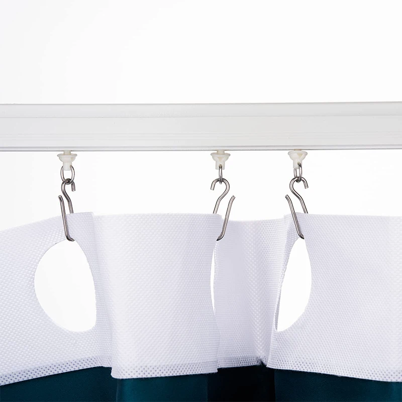 50 Ganci Per Tende Scorrevoli - Cursori Plastici Per Binari Tende, Bianchi, 11x25mm - Foto 6