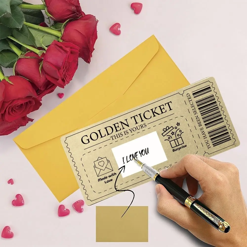 Golden Ticket Scratch Off Card Party Favor