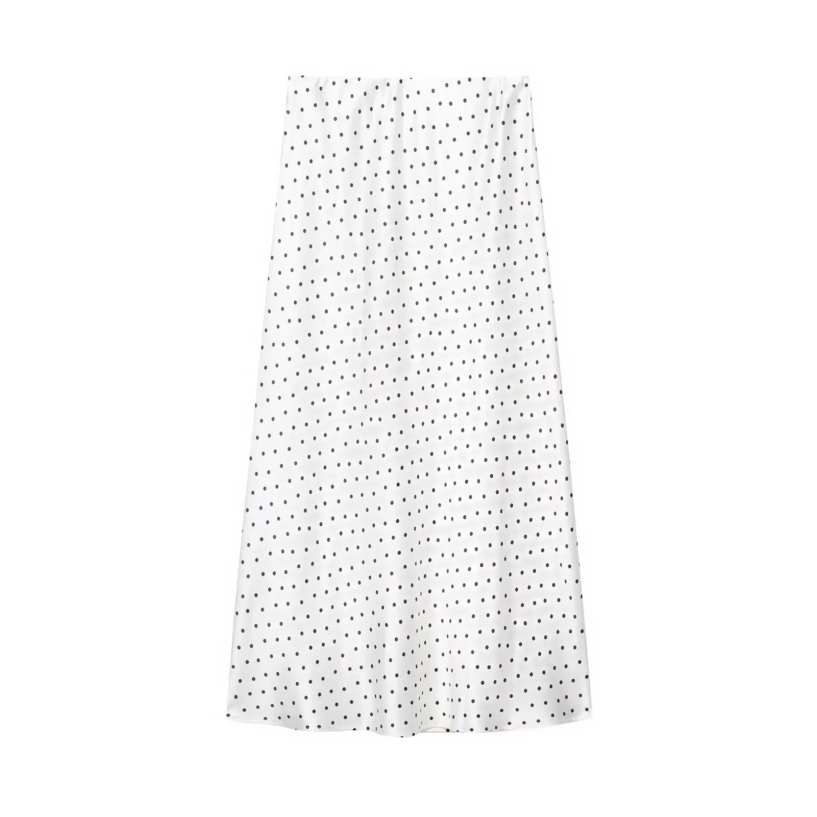 HH Sommer Damen Elegante Weiße Polka-Dot-Röcke für Partys Hochgeschnittene Elastische Taille Schlanker Langer Rock Damenmode Streetwear – Detail 3