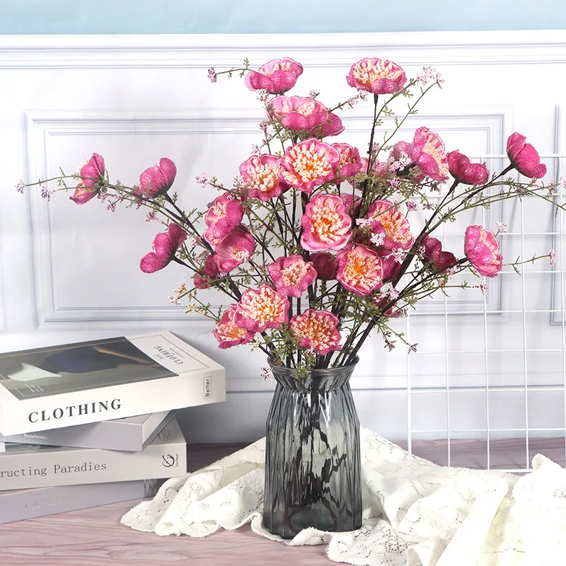 65CM / 1PCS Simulation Pollen Butterfly Flower Bouquet Decoration Living  Room Dining Table Rhododendron Wedding Decorations - AliExpress