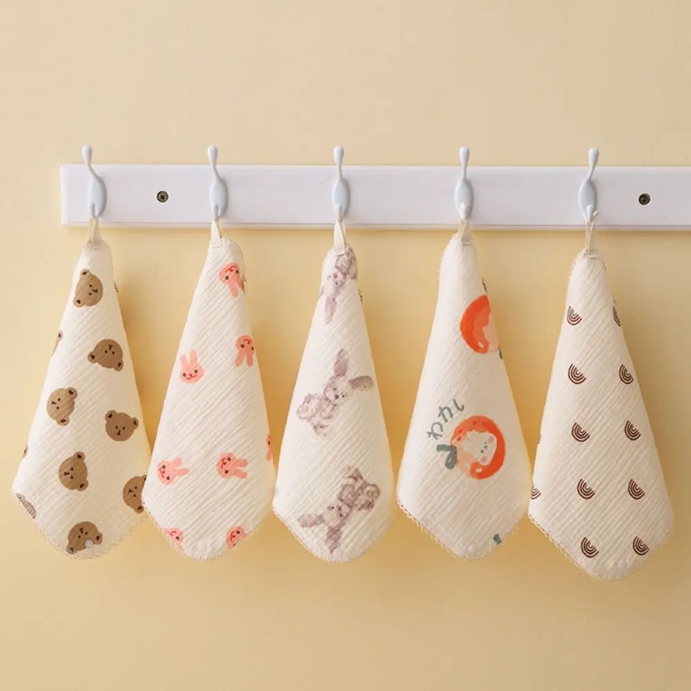 

Printing Baby Bibs Baby Drool Bibs Cotton Cartoon Burp Cloths Solid Color Soft Saliva Towel Feeding Bibs