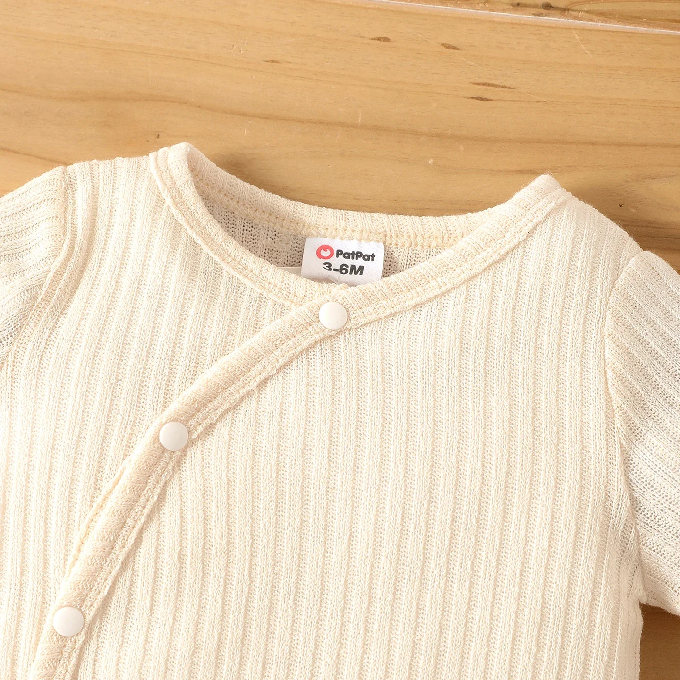 PatPat 남여아 솔리드 골지 반팔 롬퍼, 부드럽고 편안한 외출에 적합, 여름 시즌