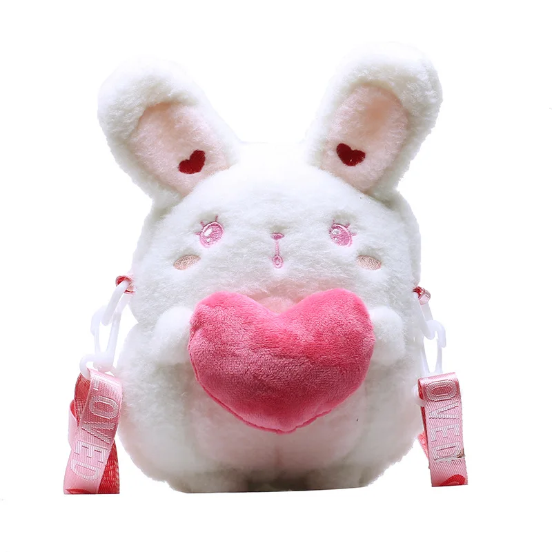 

Kawaii Bag Plush Doll Rabbit Messenger Bags Phone Purse Lotila Crossbody Shoulder Bag For Teenager 2021 Kids Bags for Girls Gift