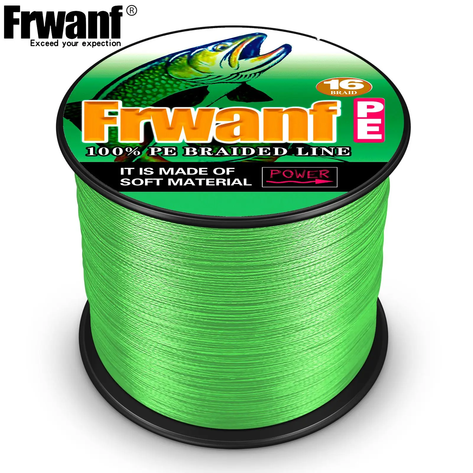 Premium 16-Strand Braided Fishing Line - Hollow Core, Abrasion Resistant PE for Freshwater & Saltwater