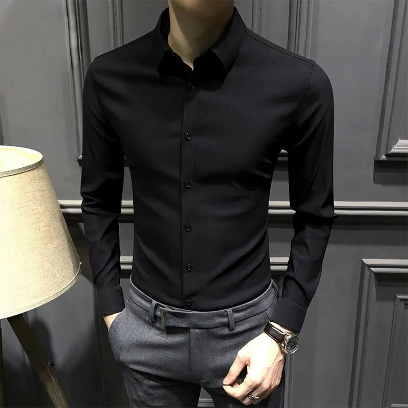 Spring Autumn KPOP Fashion Style Harajuku Slim Fit Tops Loose Casual All Match Shirt Square Neck Solid Button Long Sleeve Blusa