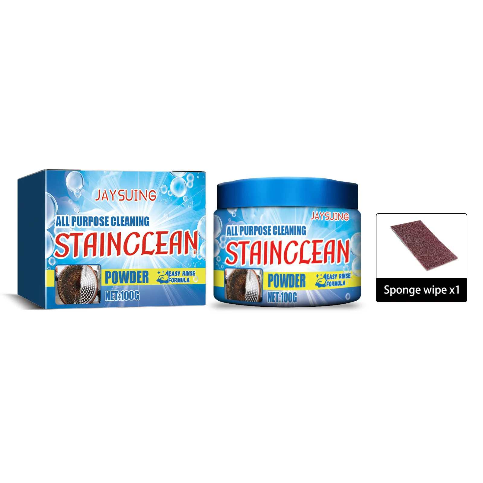 All Purpose Cleaning Powder Foam Heavy Oil Grease Cleaner Kitchenware Rust Removal Range Hood Cleaning Agent Household Detergent