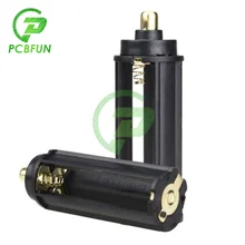Adaptateur de batterie cylindrique pour lampe de poche 18650 65mm * 21mm, 2 pièces/lot, 3 piles AAA, étui plastique métallique noir, pour torche
