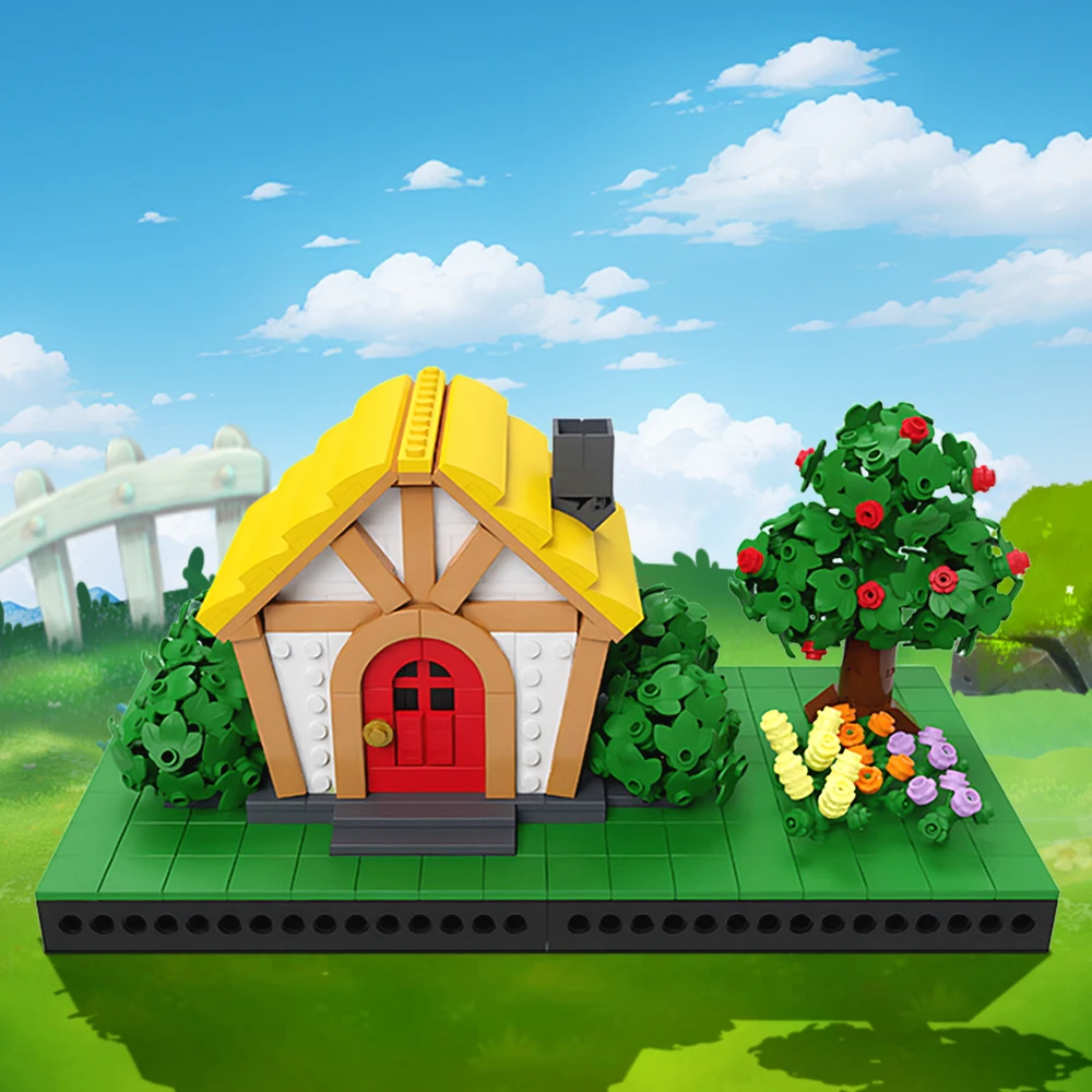 MOC Game Building Starter House Bricks Model Starter House Creative Assembly Building Block Toys Puzzle Bricks Kids Girl Gifts