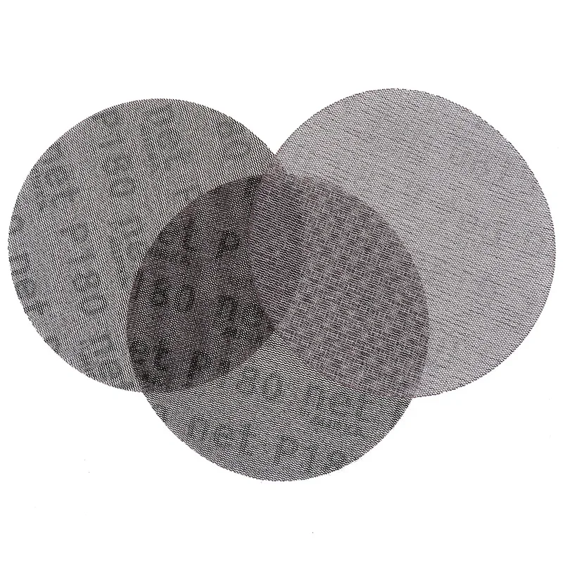 먼지 방지 메쉬 샌딩 디스크, 후크 및 루프, 자동차 목재 연마용, 80-320 그릿 산화 알루미늄, 150mm 사포, 6 인치