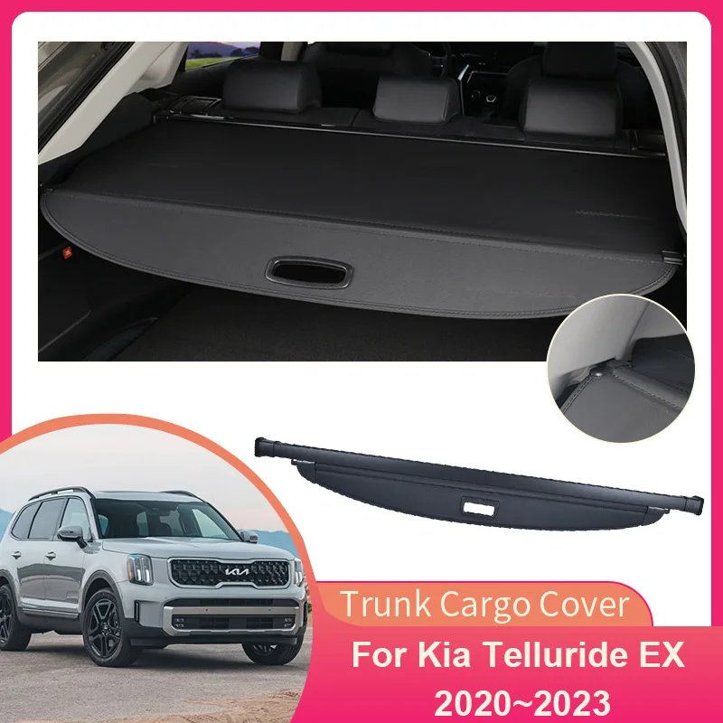 Rear Trunk Cargo Cover for Kia Telluride EX 2020 2023 Security