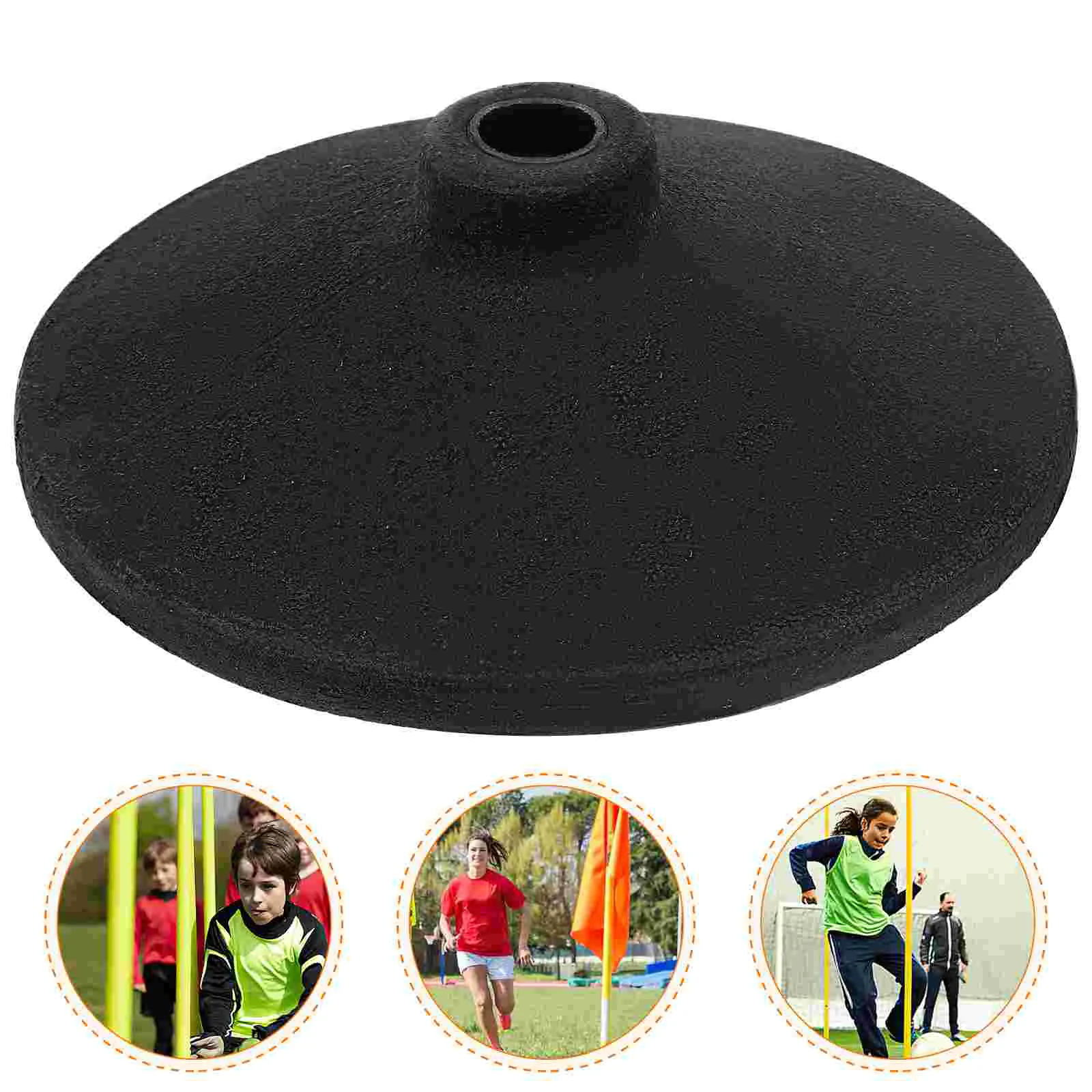 Basketball Pole Base Adjustable Rubber Football Accessory for Soccer Agility Training