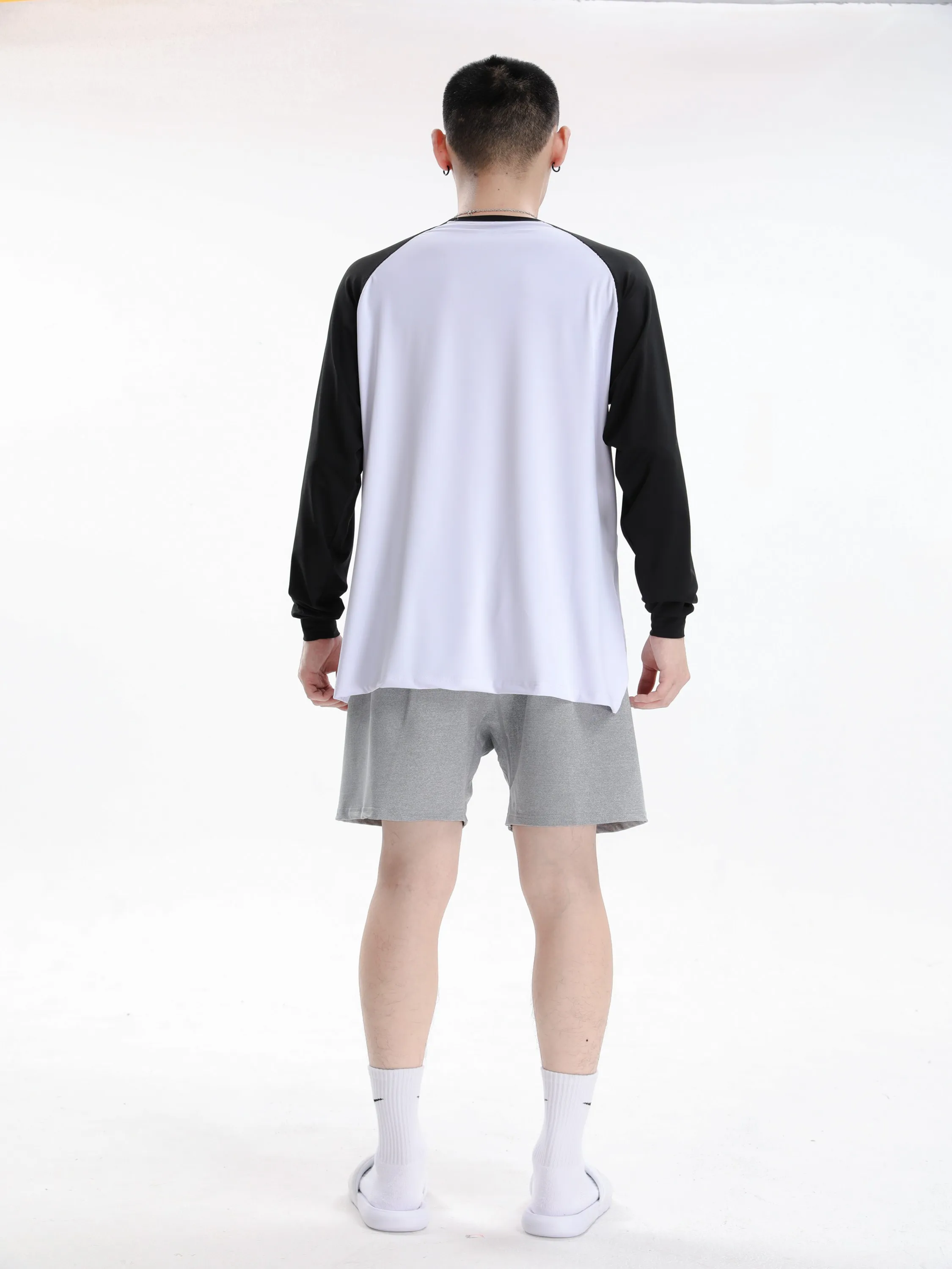 Men Long Sleeve Casual Patchwork Sports Fashion Running Sweatshirt Men Spring Autumn Workout Clothing Breathable Shirts