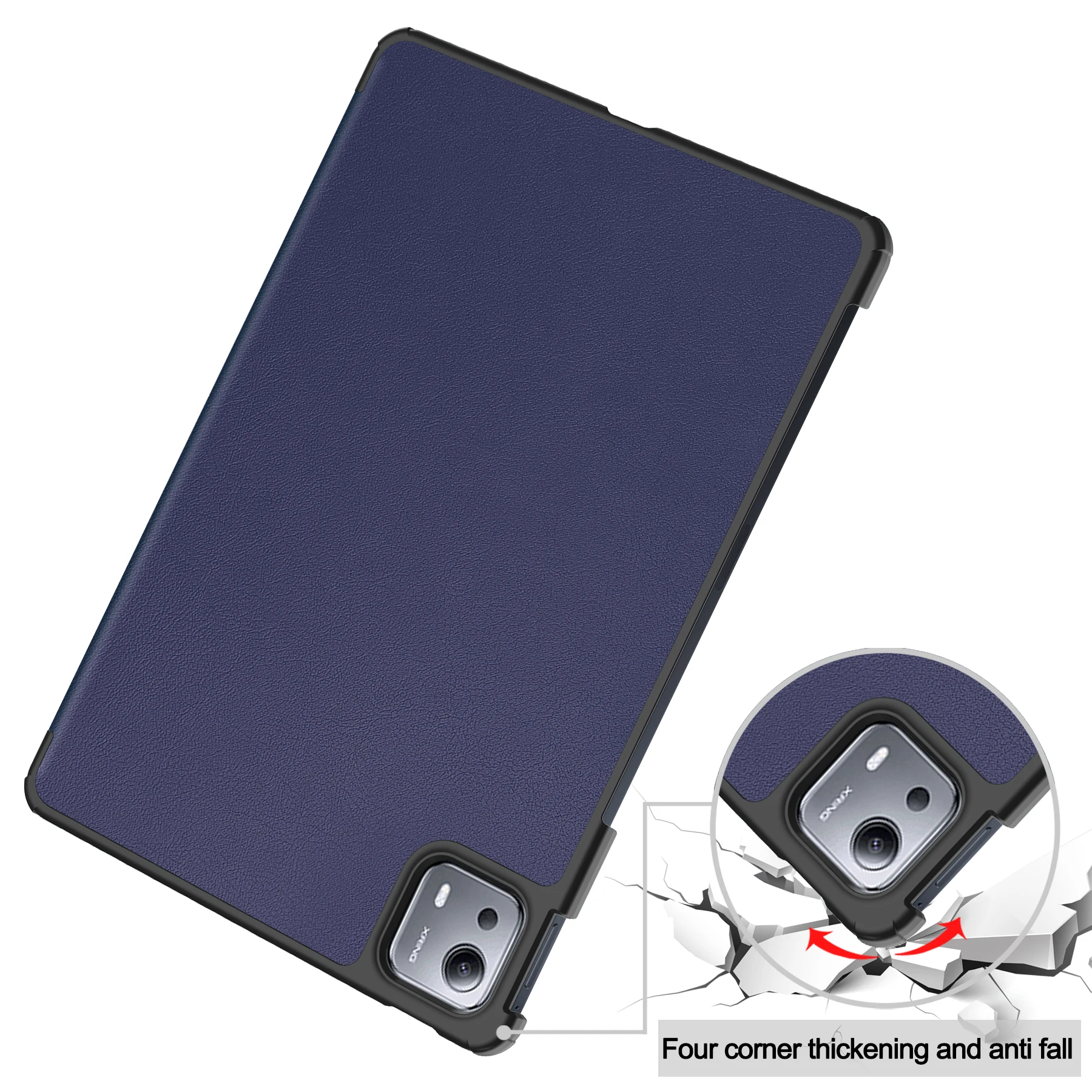 Premium Leather Tri-Fold Case with Auto Sleep/Wake