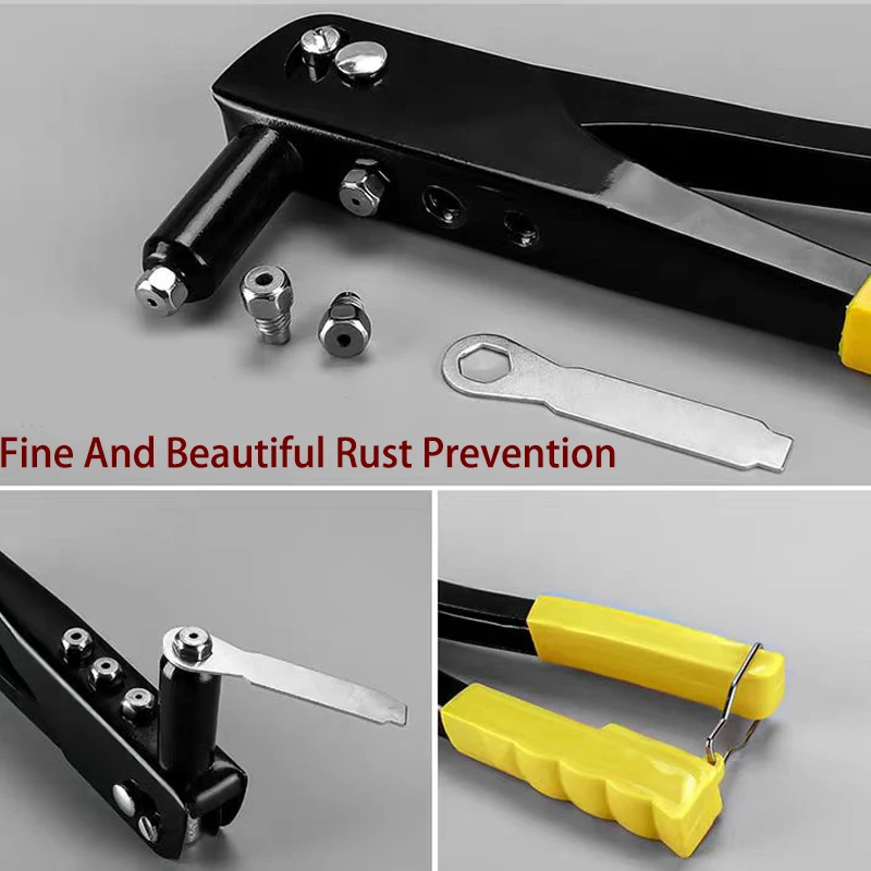4 in 1 Single Hand Blind Rivet Guns Nose Piece Manual Riveting Riveter Tool Hand Tools
