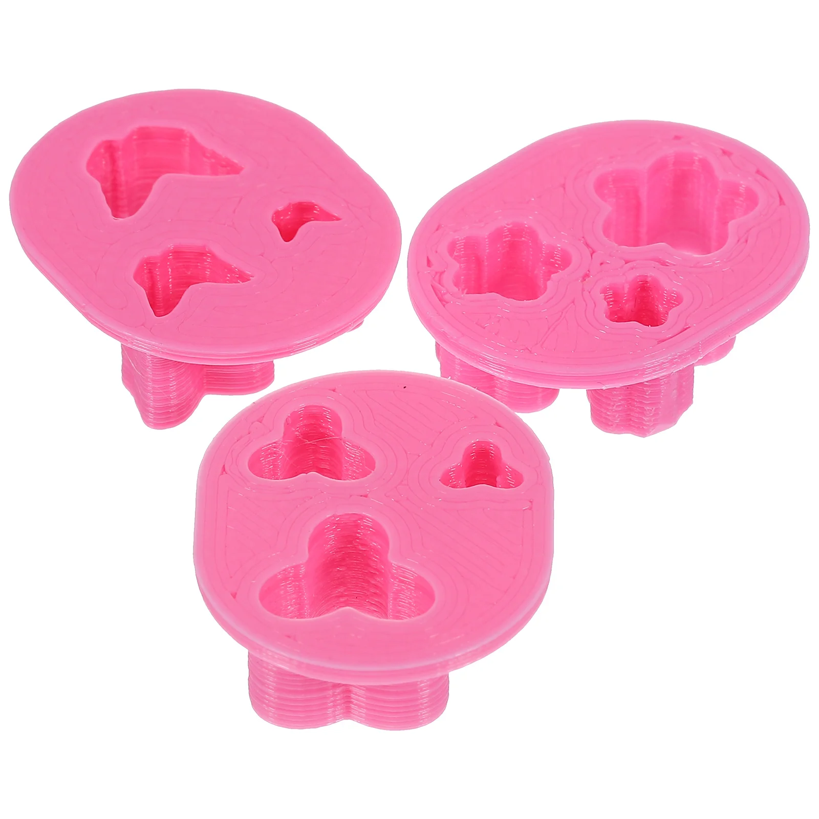 

3 Pcs Polymer Clay Mold Flower Fondant Molds Birthday Decoration for Girl Earrings