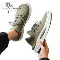New Round Head Net Shoes Men Casual Shoes Lazy People A Slip-on Front Lacing Travel Breathable Flat Leisure Men's Sport Sneakers 1