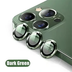 Premium Metal Camera Lens Protector - Universal Fit for Various iPhone Models (Dark Green)
