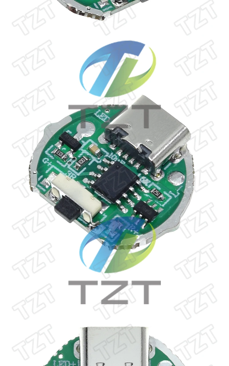 1/5 Stück Zweistufige Antriebsplatine Taschenlampen-Zubehör Leiterplatte Schalter Ladeintegrierte Platine für 10-Watt-LEDs – Detail 5