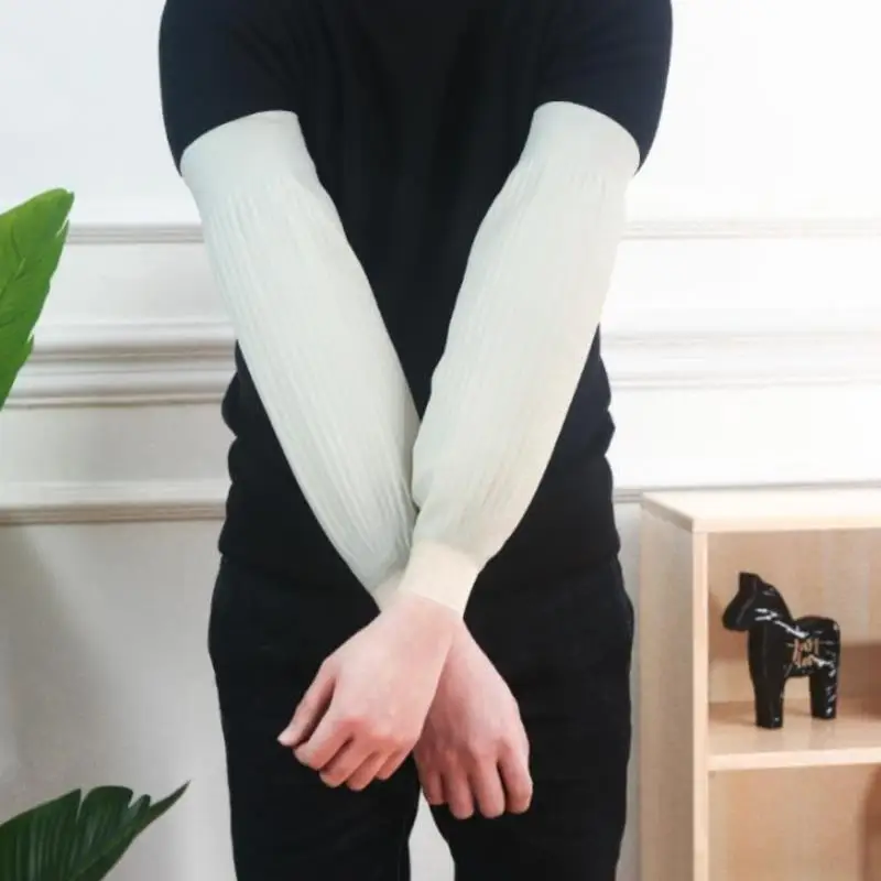 Description Picture 5 of item1 Pair Waterproof Latex Arm Sleeves Covers Reusable Protective Cleaning Oversleeves Kitchen Tools Oversleeve Household