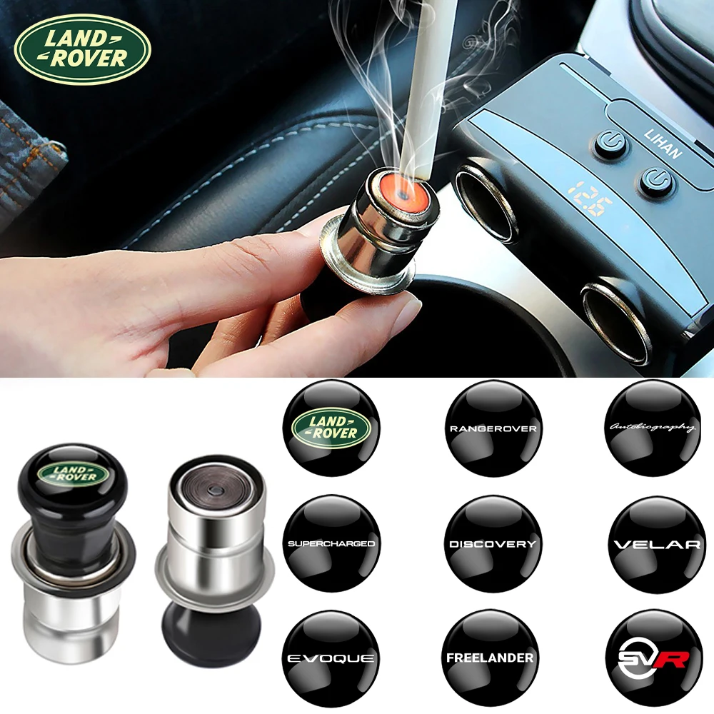 12V Metal Car Windproof Portable flameless Cigarette Lighter For Landrover SVR Evoque Velar Range Rover P300 P38 L322 Freelander