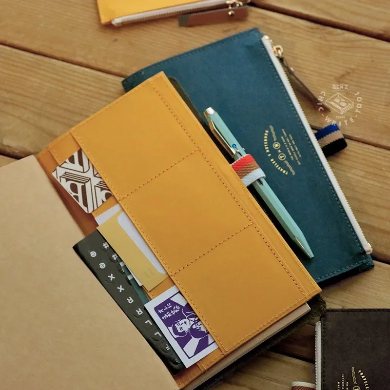 Special Paper Travel Notebook Washable Cowhide Bill Bag Storage Bag Pen Case Stationery Storage Supplies 2
