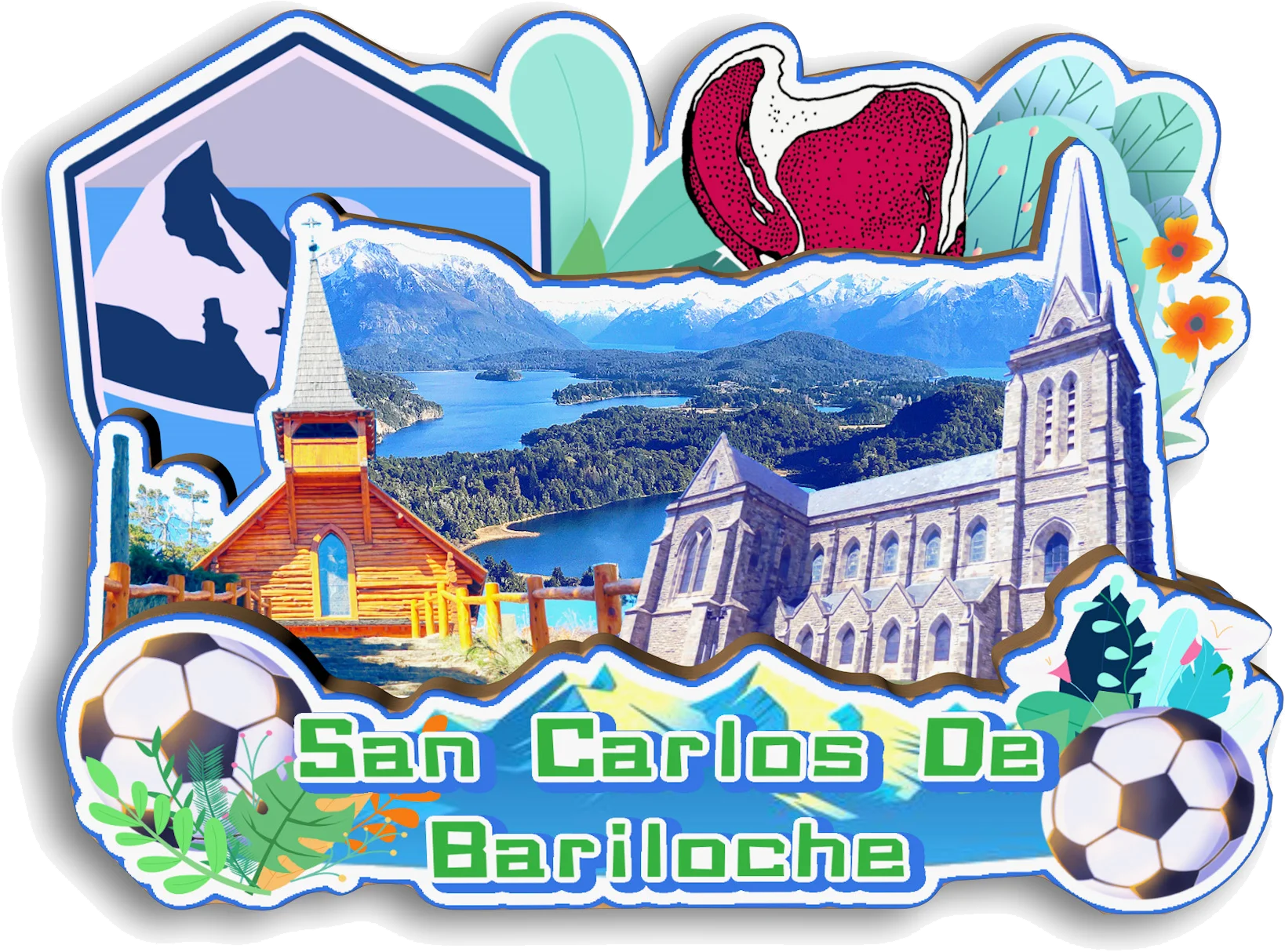 Argentina Fridge Magnet Buenos Aires Cordoba El Calafate San Carlos De Bariloche Ushuaia Puerto Iguazu Argentina Fridge Magnet Travel Souvenir