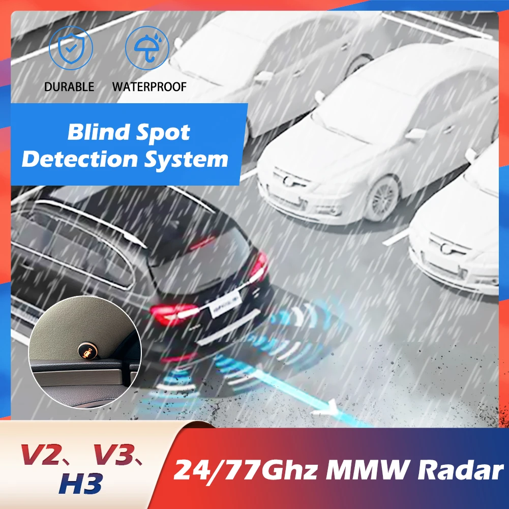 

24/77Ghz Millimeter Wave Radar Blind Spot Detection System BSD Blind Spot Monitoring Lane Change Assist 10M/20M/50M Range