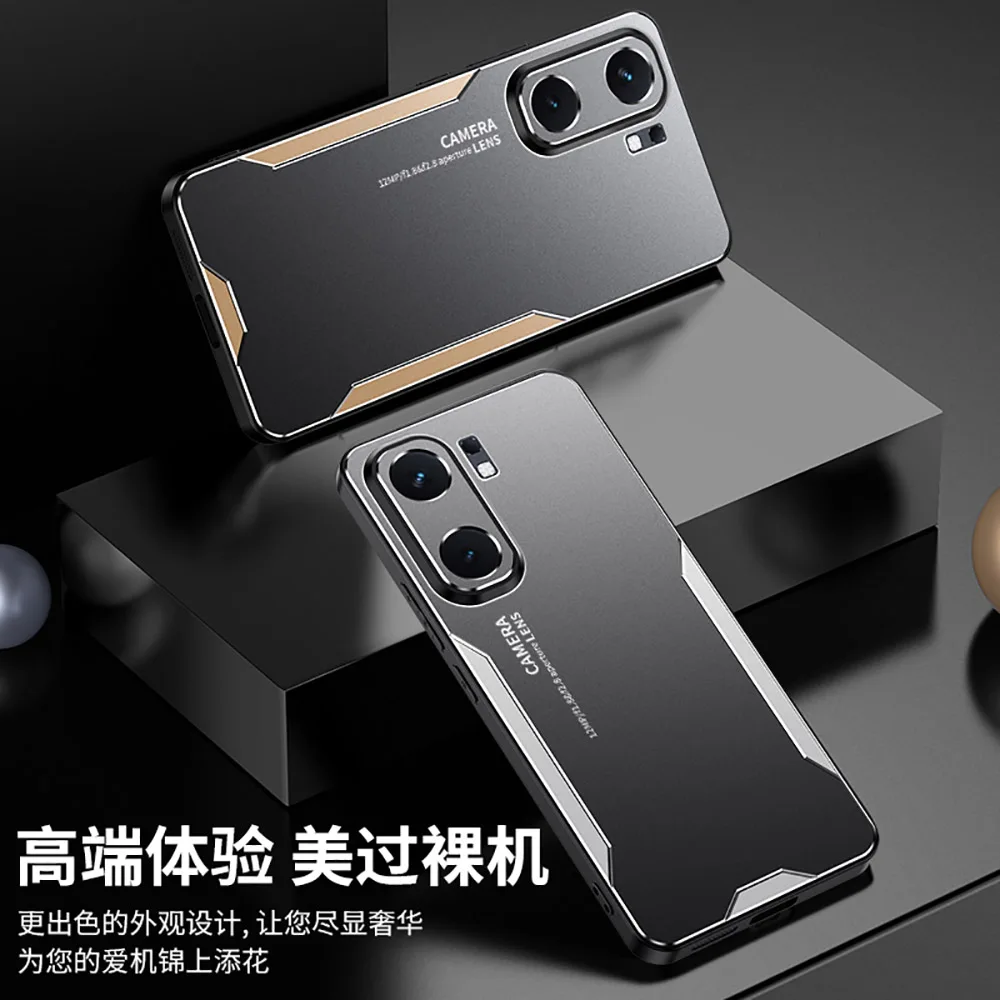 Luxury Splicing Metal Phone Case - Shockproof Soft Bumper with Full Camera Protection