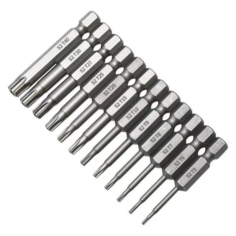 1Pcs Torx Screwdriver Bit 1/4'' Hex Shank S2 Alloy 6 Point