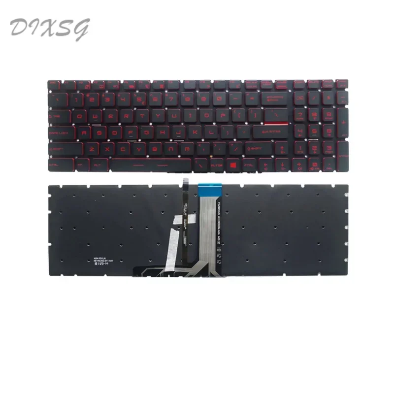 Фото Сменная клавиатура для MSI GT62, GE62, GS60, GL60, GP62, GT72, GE72, GS63, GL62, GP72 серии, клавиатура с подсветкой, американская раскладка-красный №1