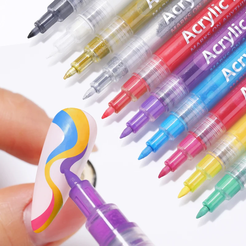 Waterproof Nail Art Graffiti Pen Abstract Lines Flower Sketch Drawing Tools Nail Painting DIY Art Accessories Tools 1 Pc nail art pen