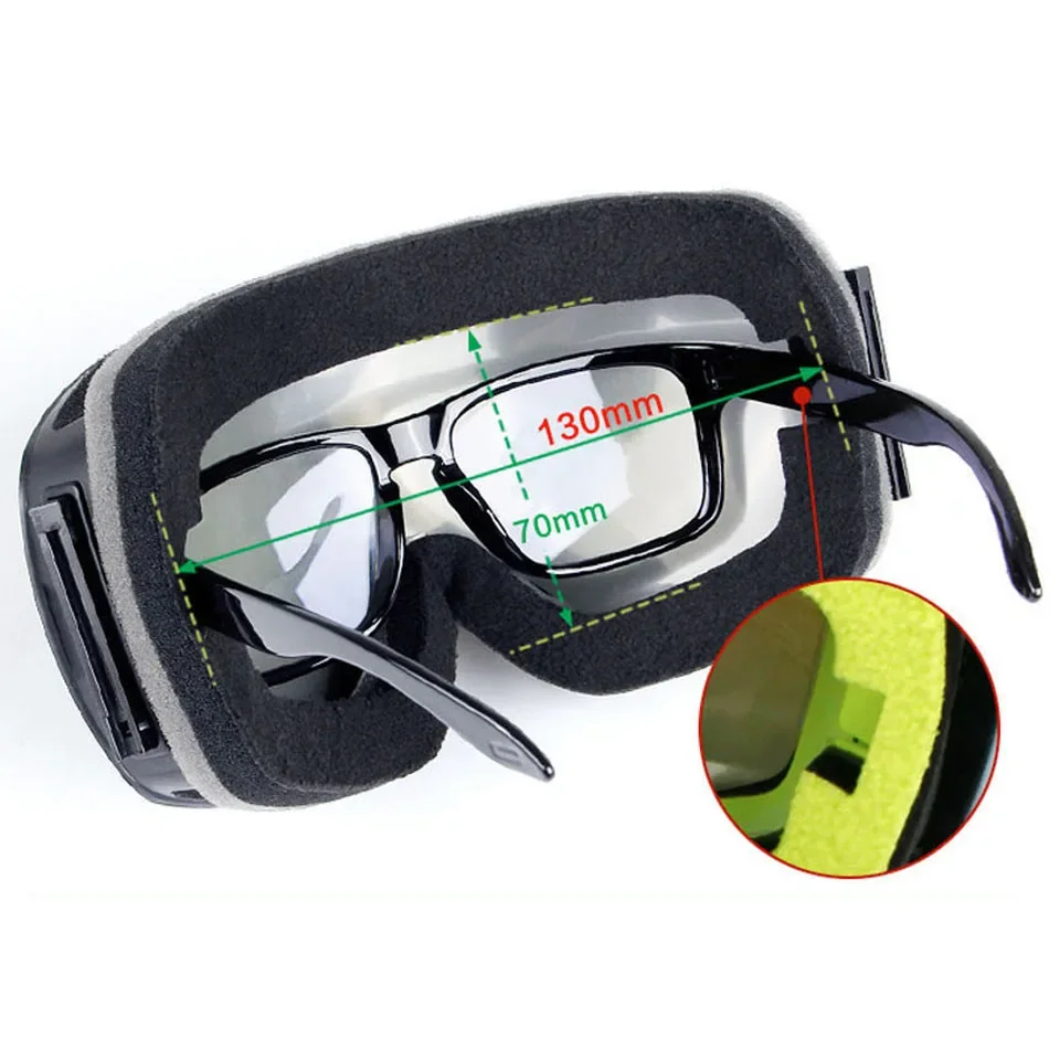 Fashion Ski Goggles Set Double Layers UV400 Anti-fog Big Ski Mask Glasses Skiing Snow Snowboard Goggles Men Women Ski Eyewear 5
