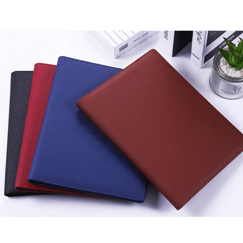 Free Custom Portfolio New Style A4 File Holder Note Pad Paper 30 Sheets Portable Business Document Bag Fashion ID Card Holder