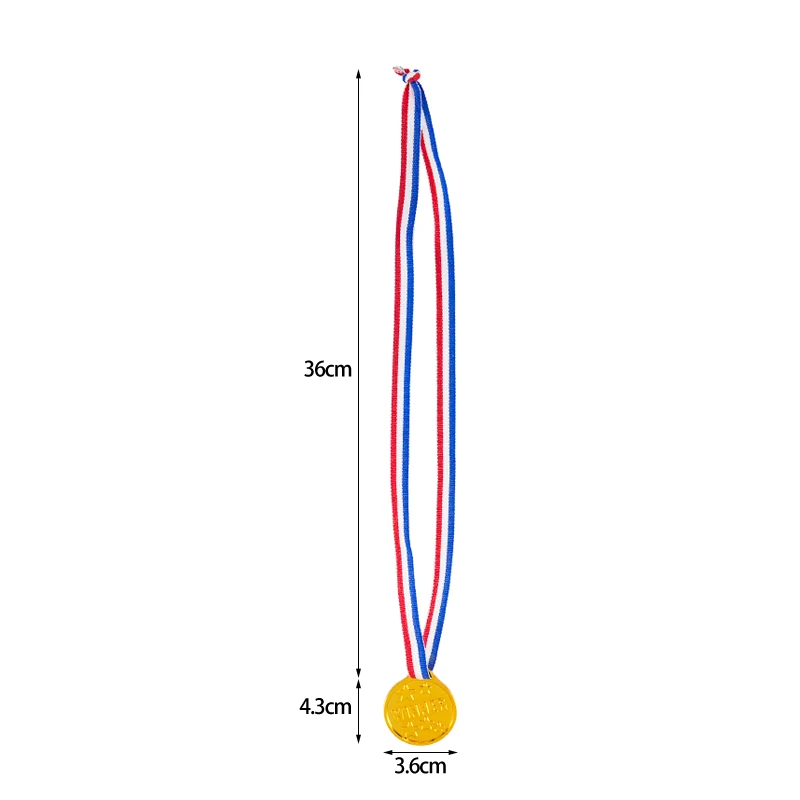 5/10 Stücke Gold Kunststoff Gewinner Medaillen Trophäe Kinder Sport Spiel Preis Auszeichnungen Spielzeug Kinder Fußball Geburtstag Party Favors Pinata Füllstoffe – Detail 18