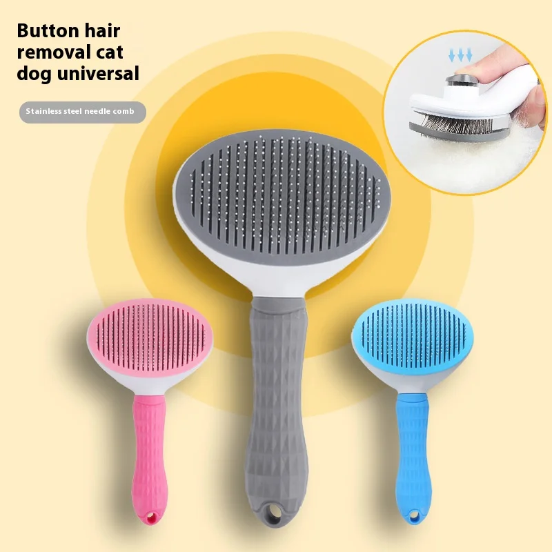 Pet Dog Brush Cat Comb Self Cleaning Pet Hair Remover Brush For Dogs Cats Grooming Tools Pets Dematting Comb Dogs Accessories