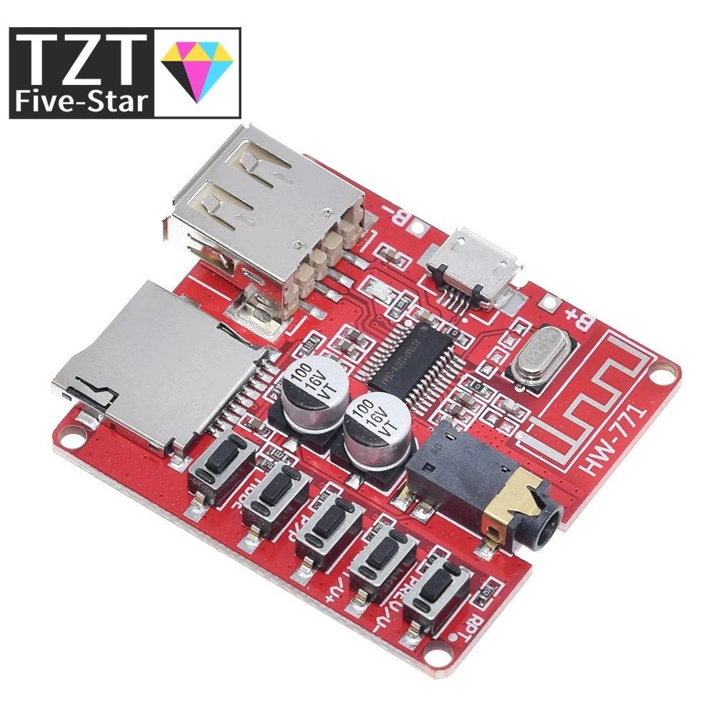 TZT 1/3 Stück Neues Bluetooth-Decoderboard MP3 Verlustfreier Auto-Lautsprecherverstärker Modifizierte Bluetooth 4.1 Leiterplatte