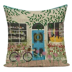 Vintage Floral Bird Decorative Throw Pillow Cover for Home and Garden Decor (10)