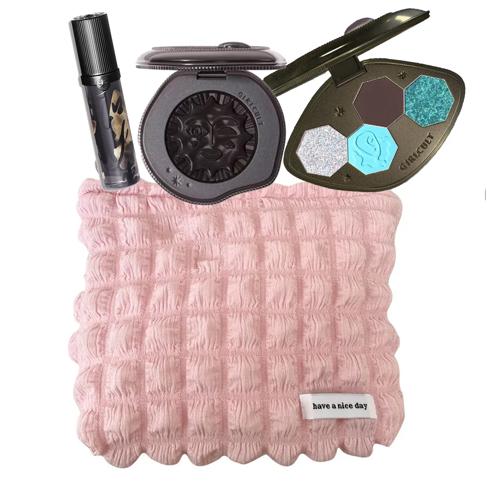 Makeup Set Powder Blusher Cream Lip stick Matte Lipstick Glitter Eye Shadow All In One Kit With Bag