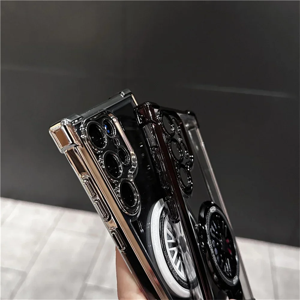 Shockproof Airbags Armor Magnetic Transparent Phone Case