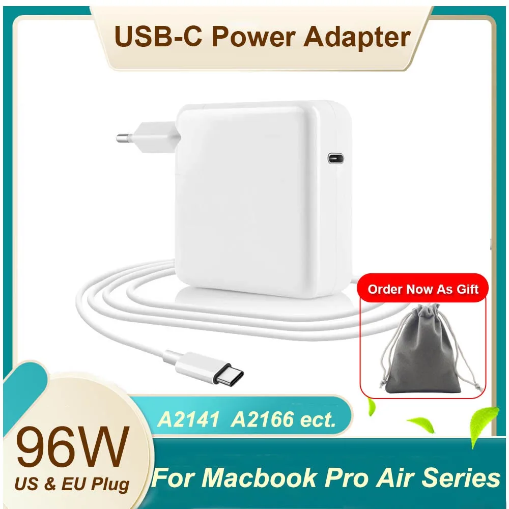 96W Mac Book Pro DP Charger USB C Power Adapter For Microsoft Surface 8 MacBook Air iPad With to Cable |