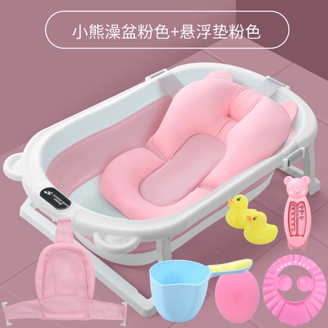 Baignoire pliante pour bébé, baignoire pour bébé, baignoire pour bébé,  fournitures de bain épaisses pour enfants, nouveau - AliExpress